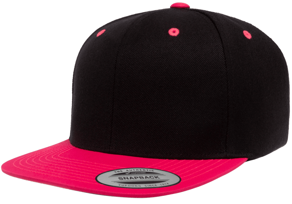 Classics Blank Caps Clubhouse Snapback Than Just Pink Black/Neon Cap – More