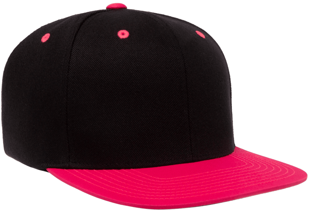 Classics Blank Snapback Cap Black/Neon Clubhouse Pink More – Than Just Caps