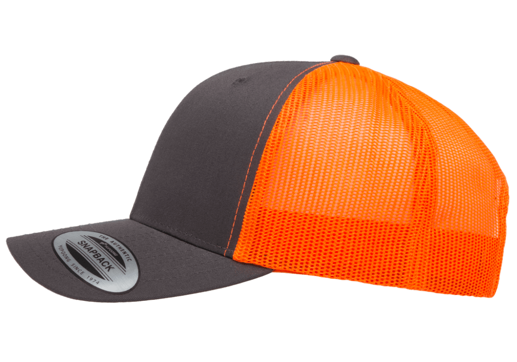 YP Classics Mesh More Cap Than Caps Trucker Just Orange Clubhouse Back – Neon Charcoal