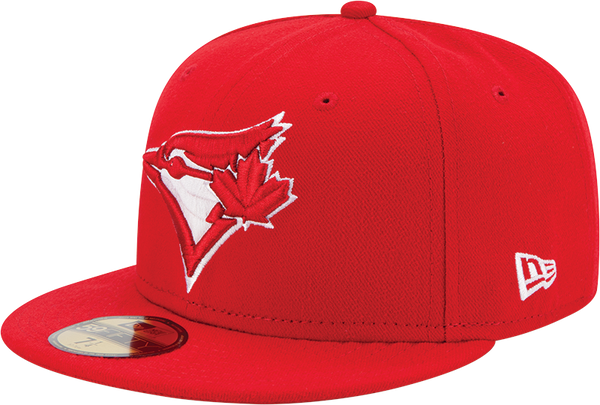 New Era 59FIFTY Toronto Blue Jays Meridian Fitted Hat Dark Green White Scarlet Red