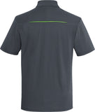 COAL HARBOUR® Snag Resistant Contrast Inset Sport Shirt Charcoal Lime