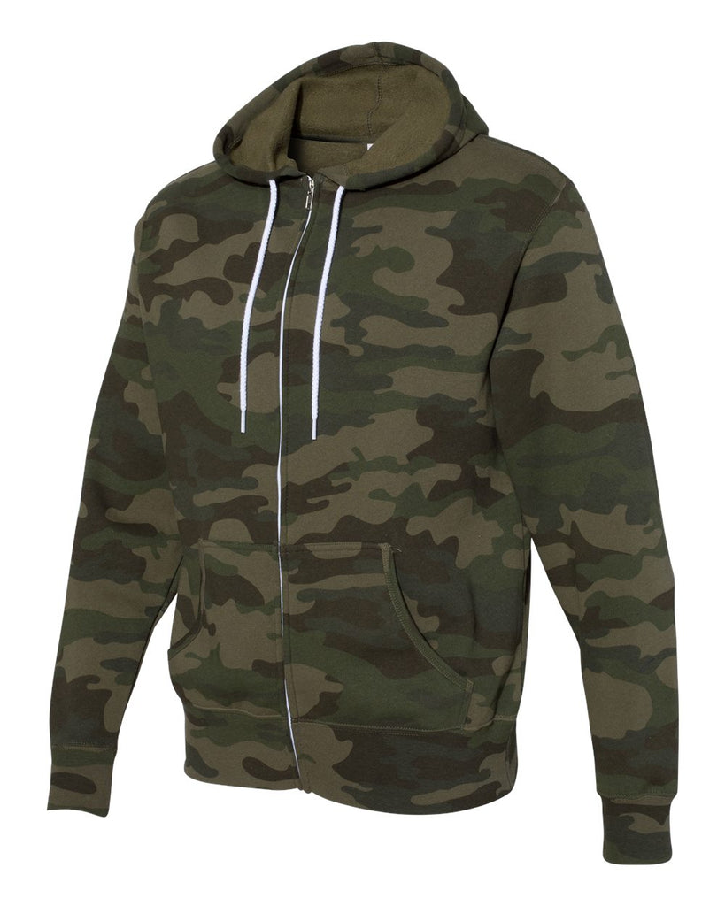 Independent Trading Co. AFX90UN unisex Lightweight Hooded Sweatshirt - Forest Camo - 3XL