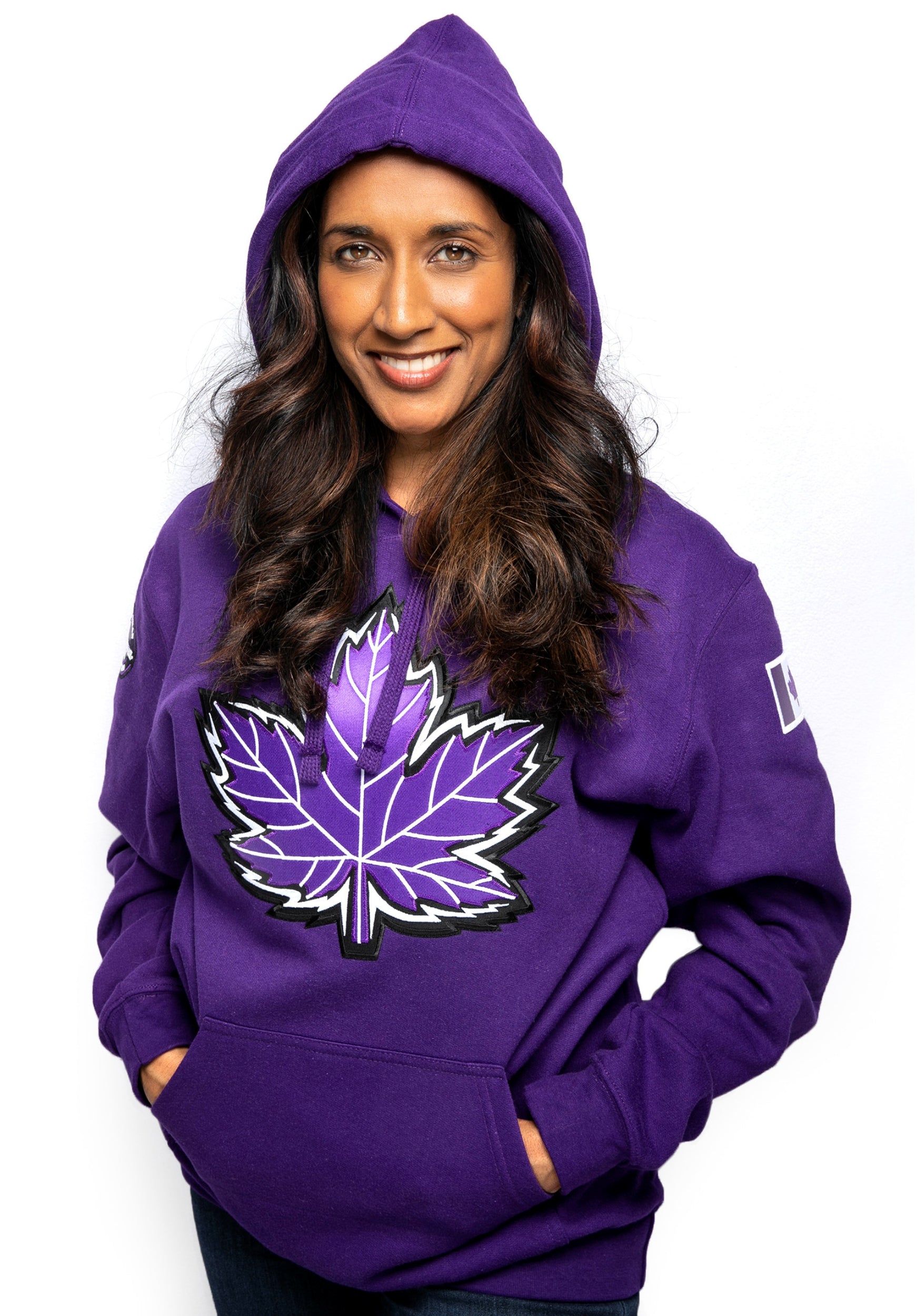 Canada Mighty Maple Embroidered Canada Crests Hoodie