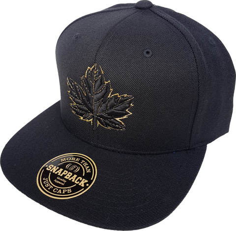 Canada Mighty Maple Black and Gold Snapback